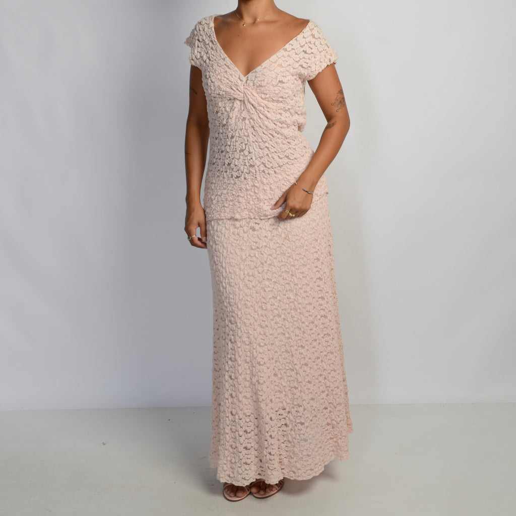 PINK TEXTURED 2 PIECE SET