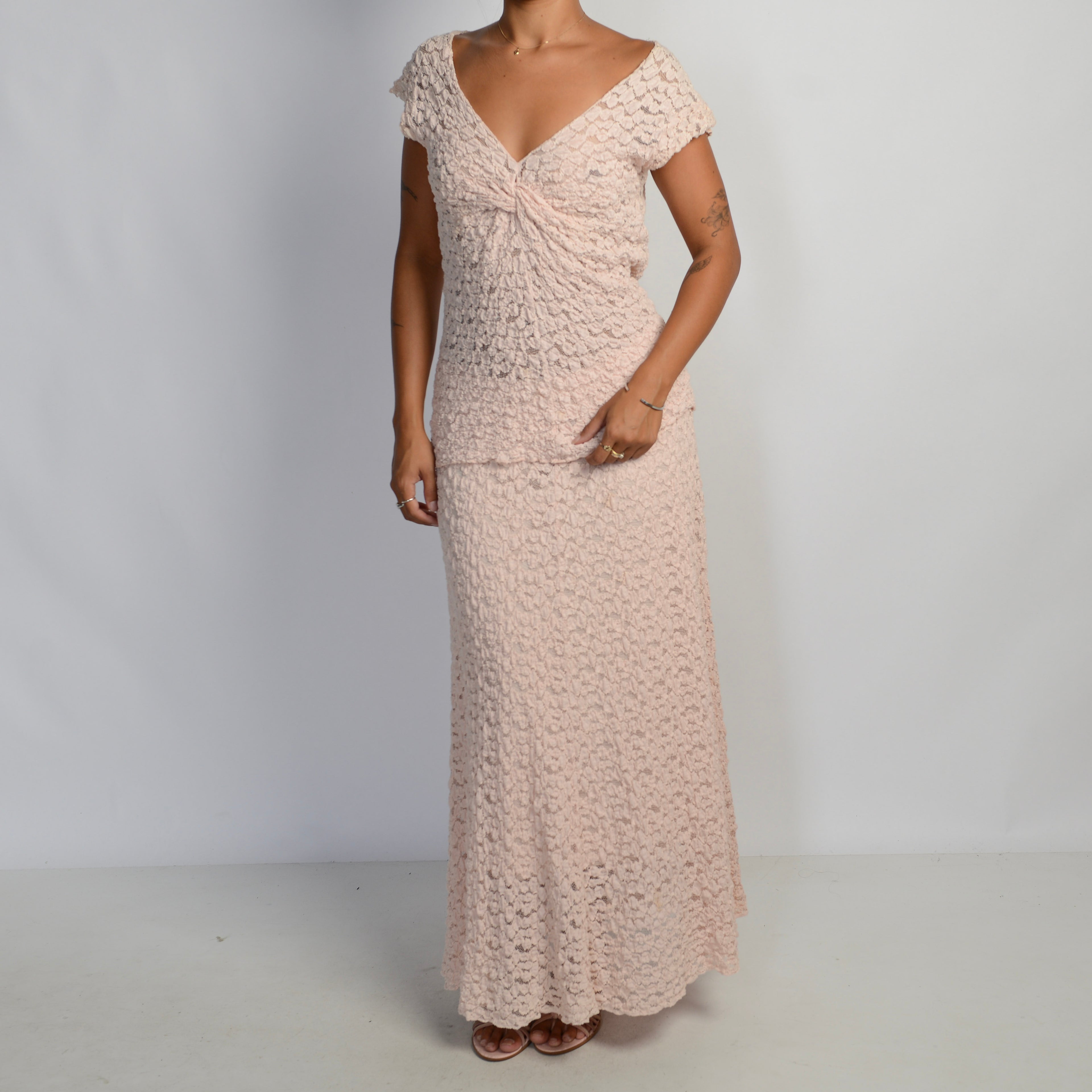 PINK TEXTURED 2 PIECE SET