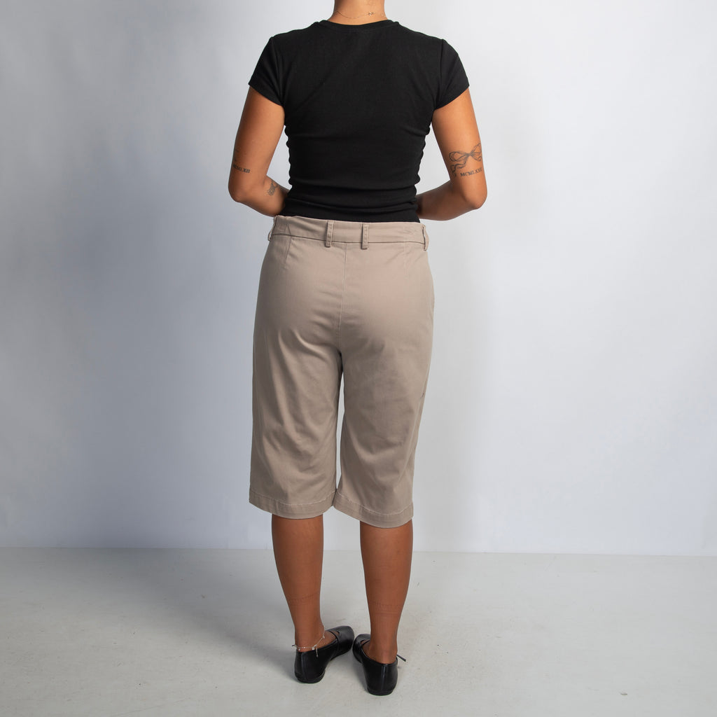 BEIGE CROP TROUSERS