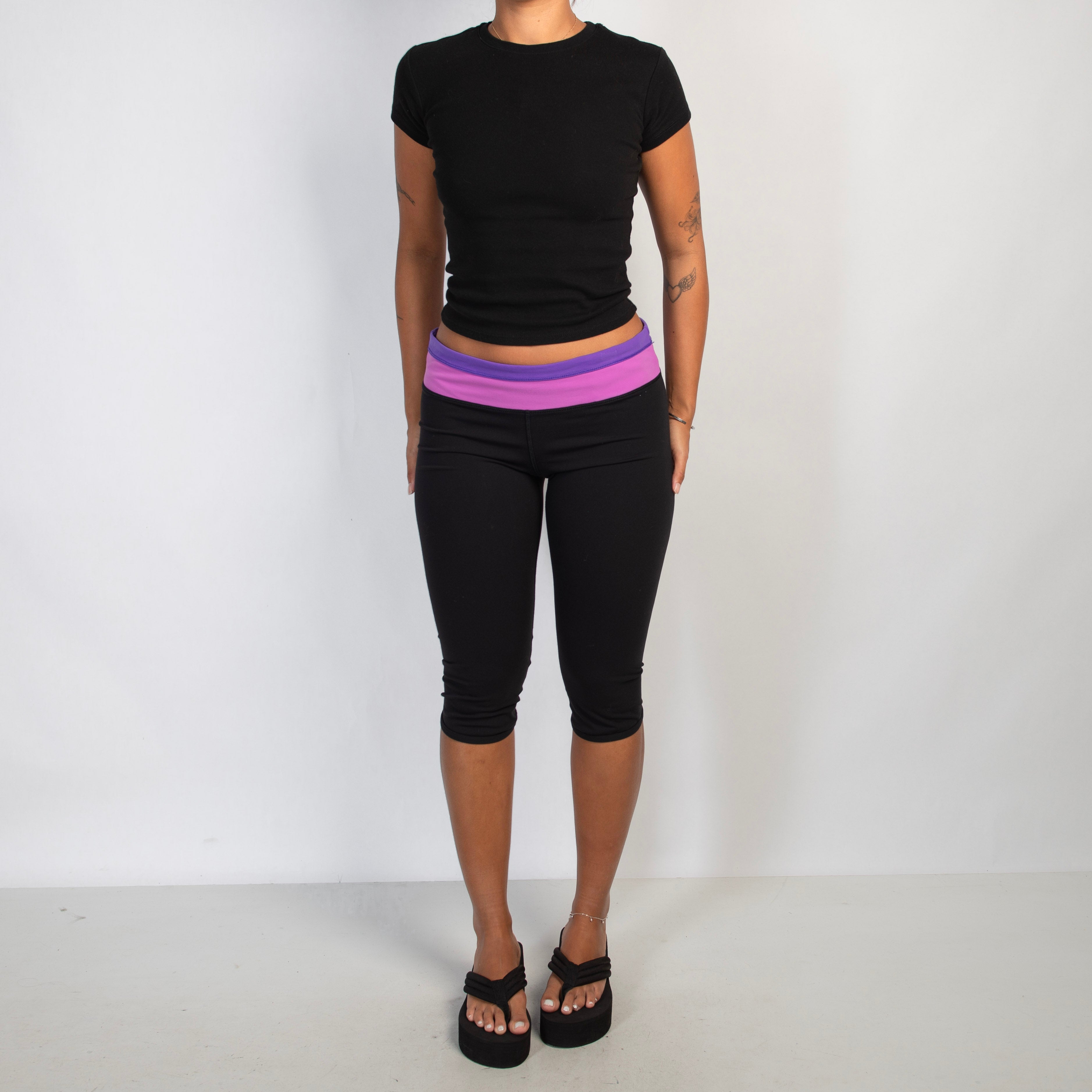 FUCHSIA WAIST CROP TIGHTS
