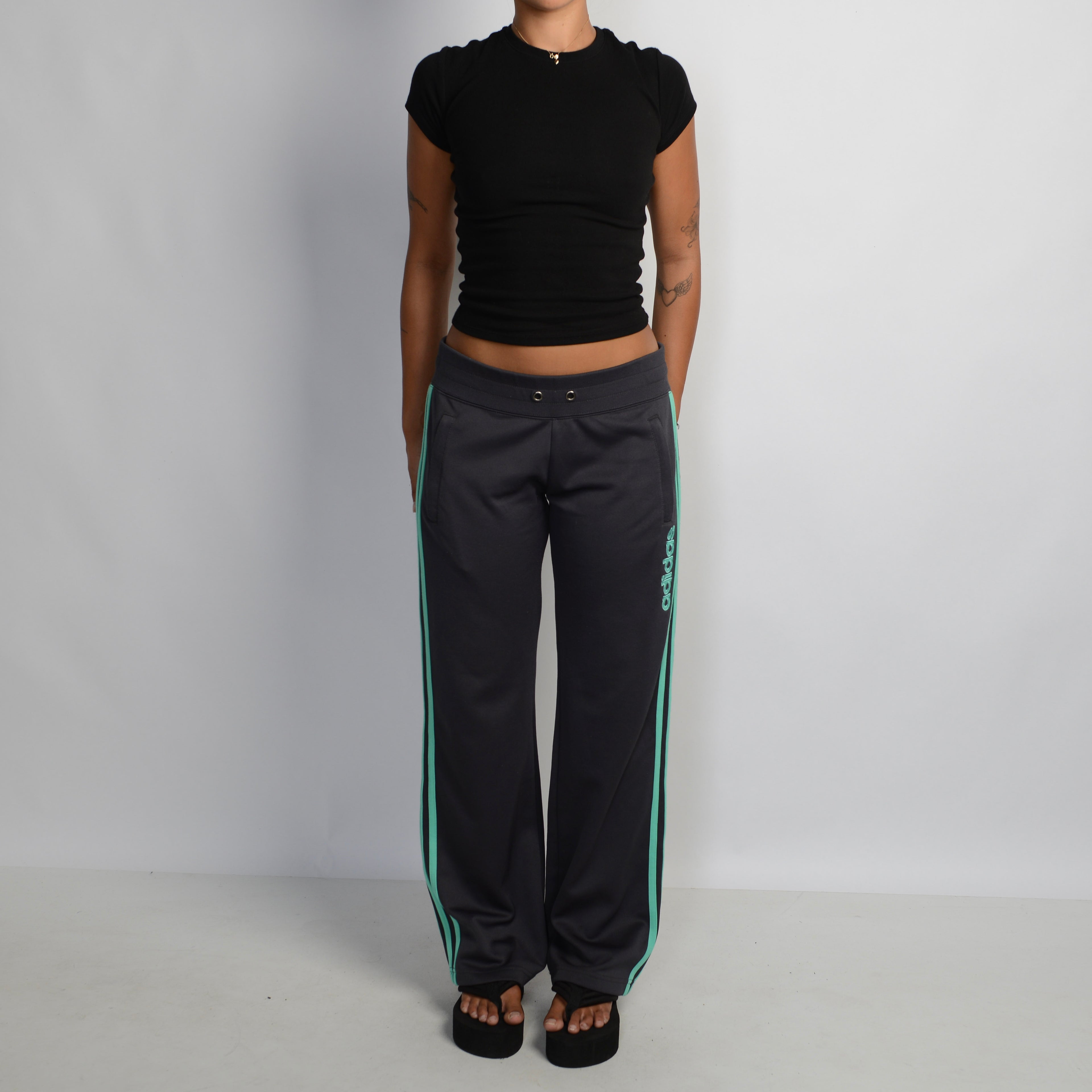 CHARCOAL ADIDAS TRACKPANTS