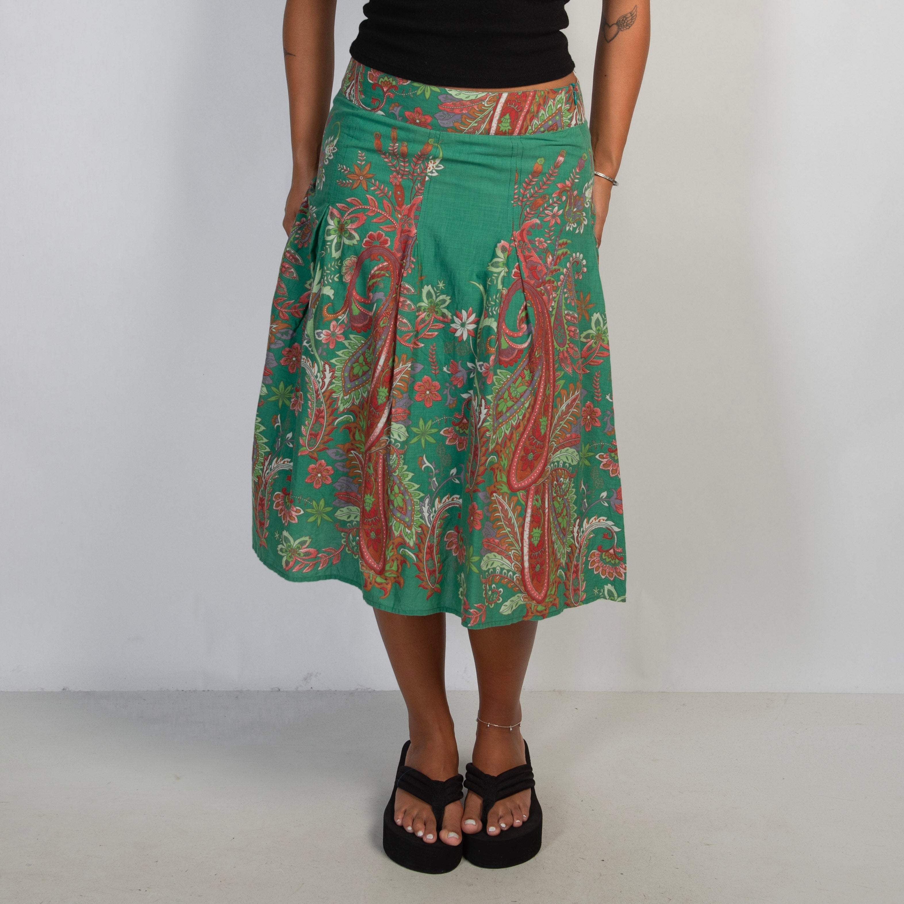 PAISLEY MIDI SKIRT