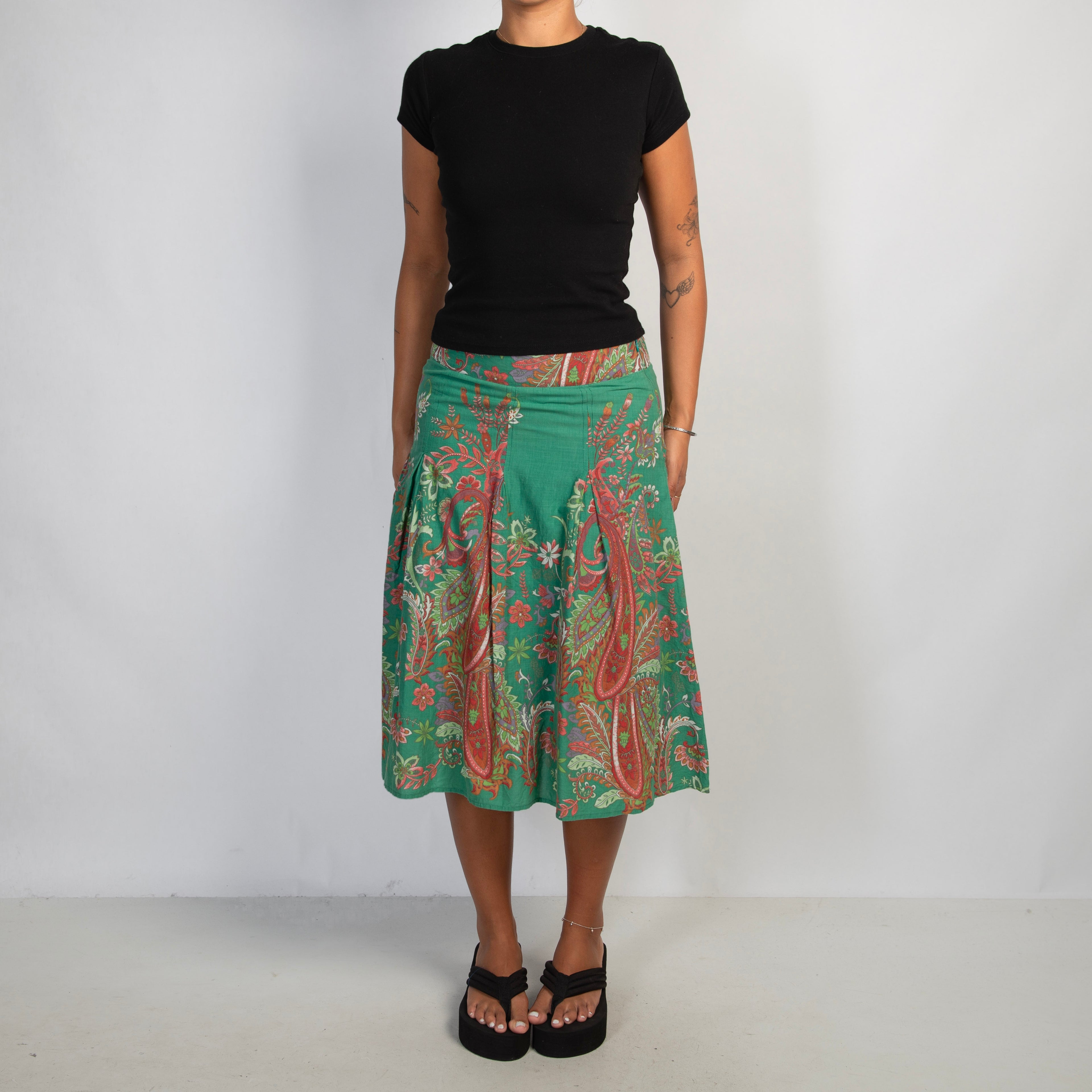 PAISLEY MIDI SKIRT