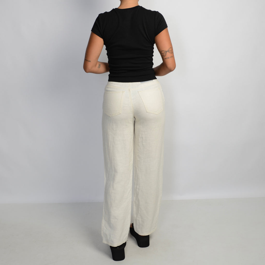 CREAM COTTON TROUSERS