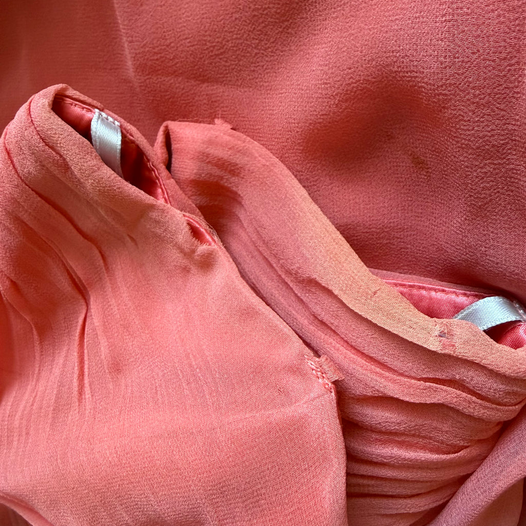 SALMON SILK DRESS