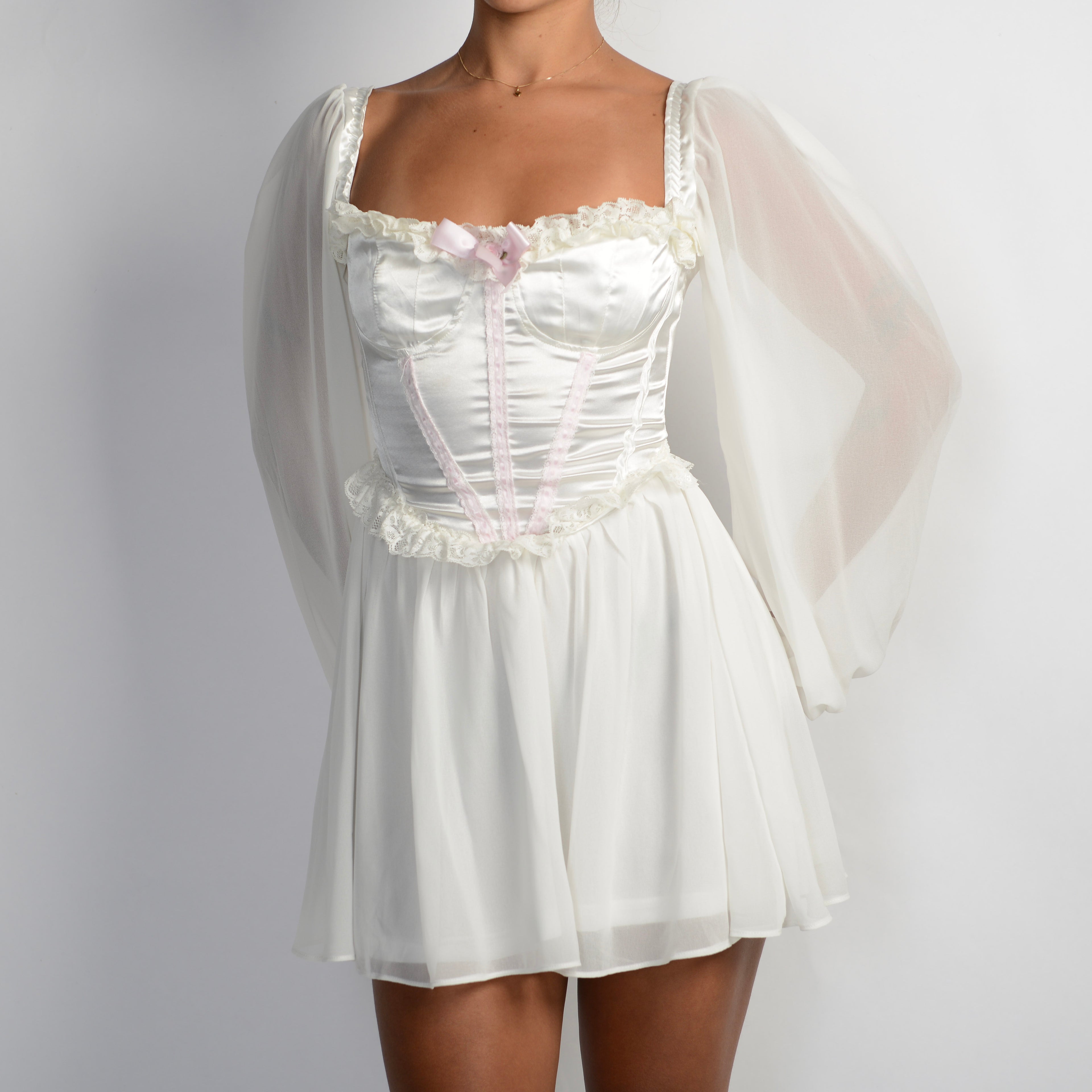OFF WHITE MILKMAID DRESS