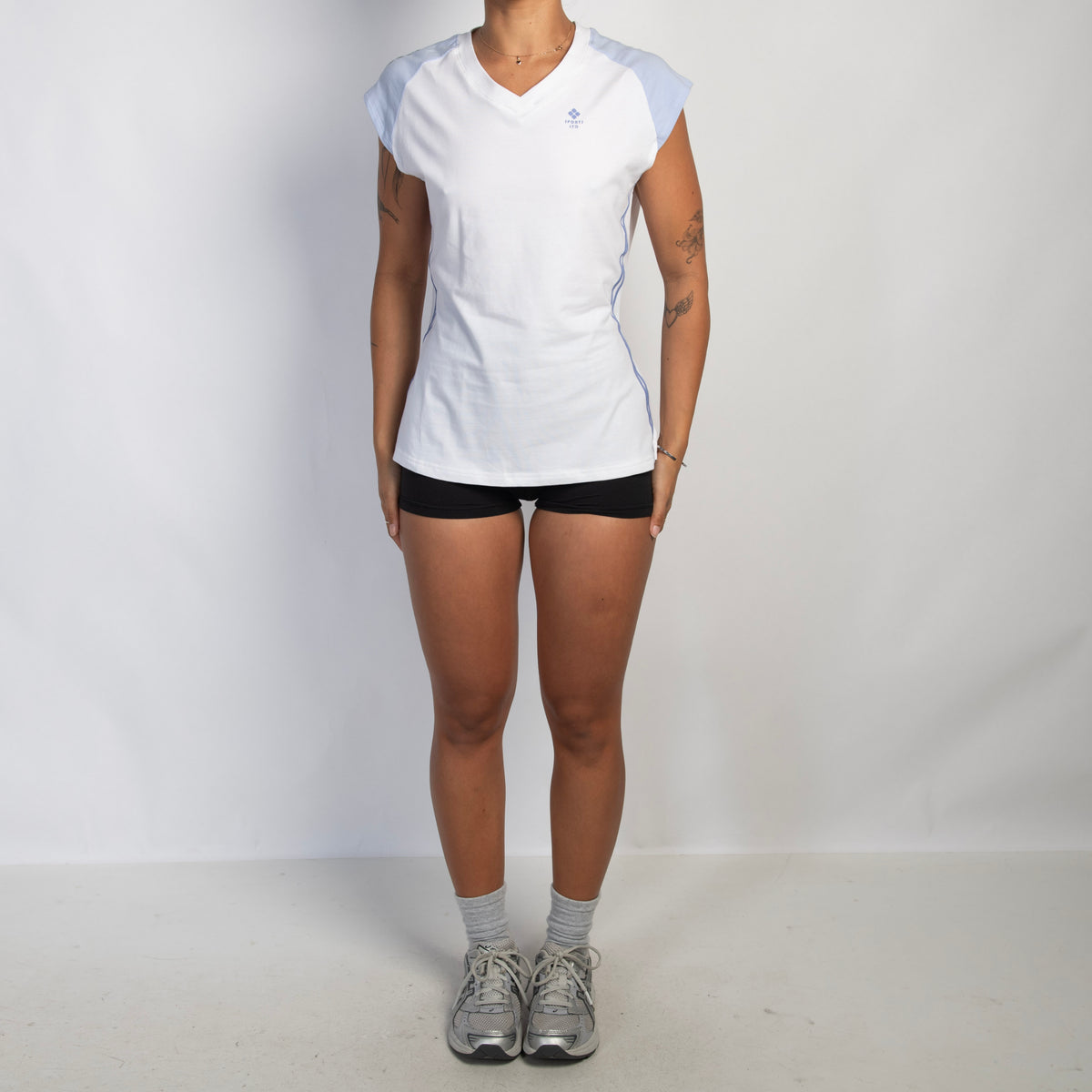 WHITE RAGLAN TEE
