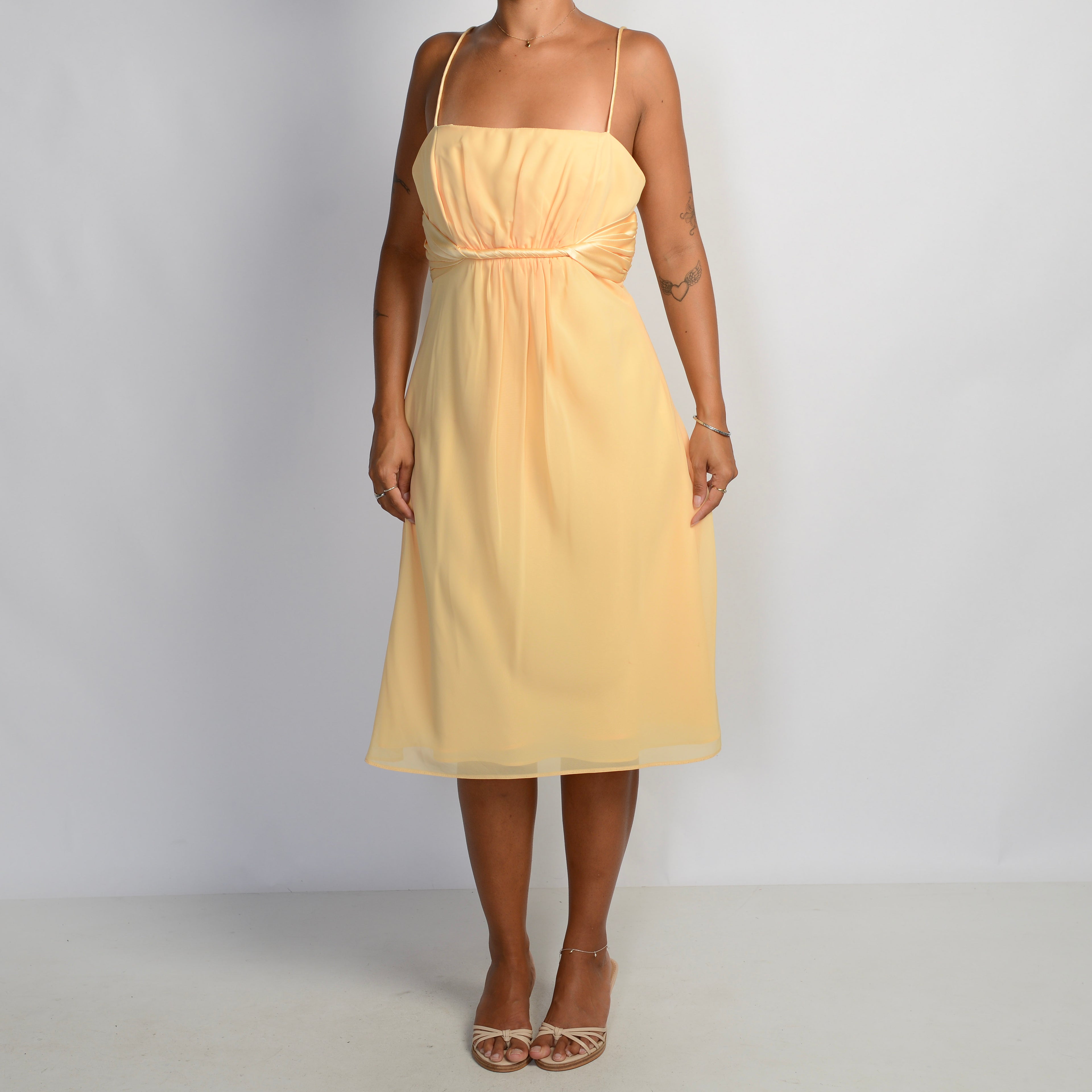 BUTTER YELLOW MIDI DRESS