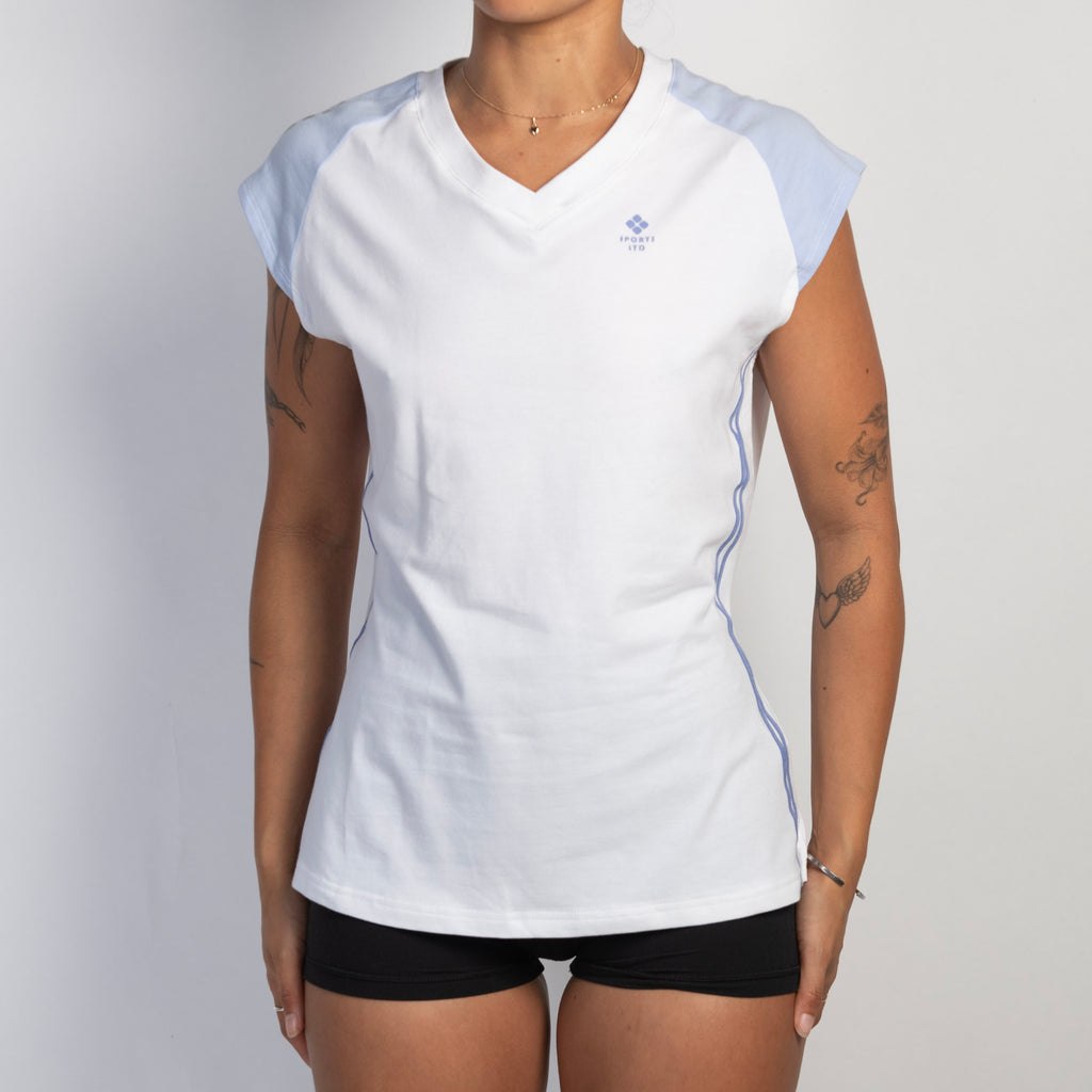 WHITE RAGLAN TEE