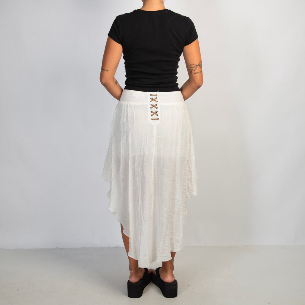 TEXTURED WATERFALL SKIRT