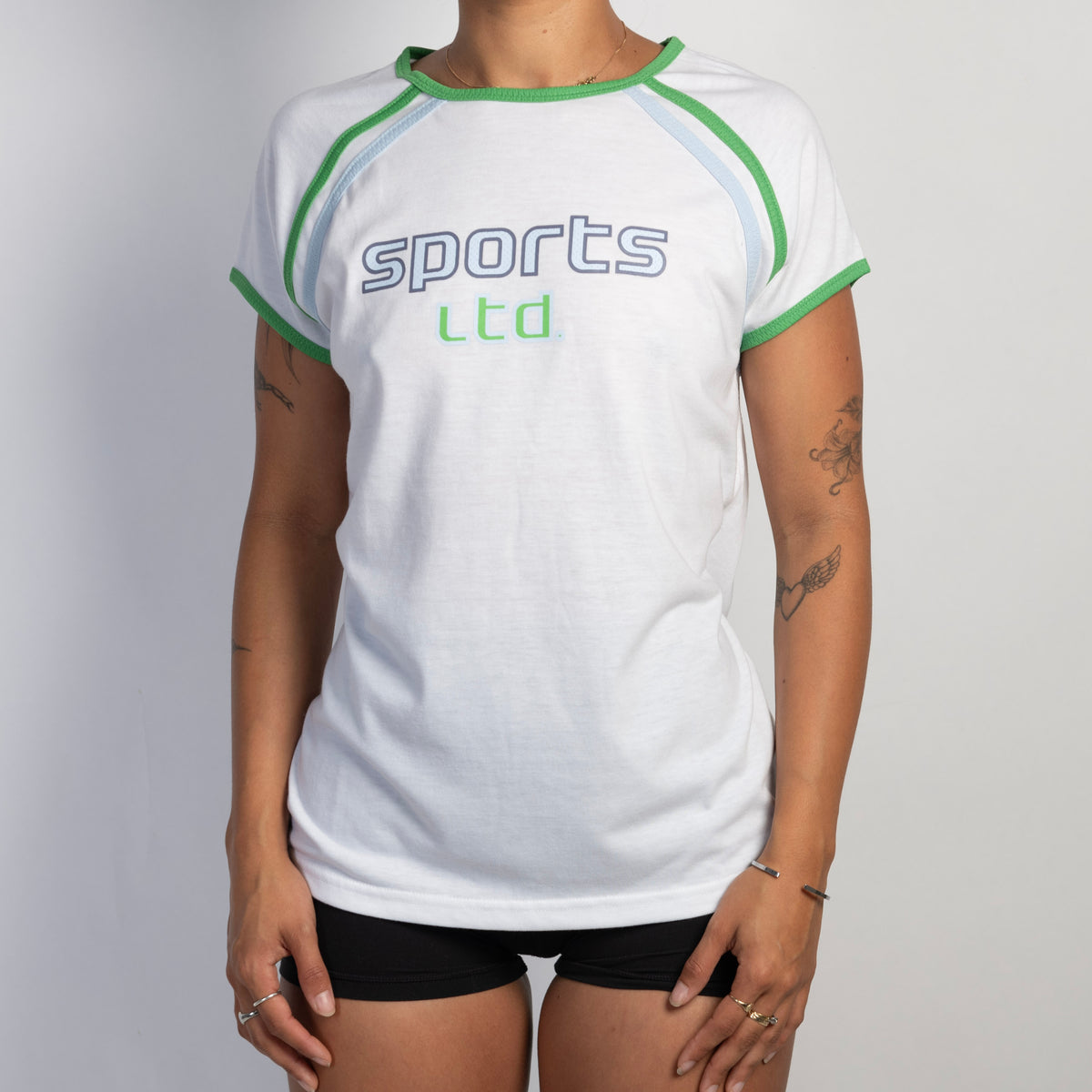WHITE RAGLAN TEE