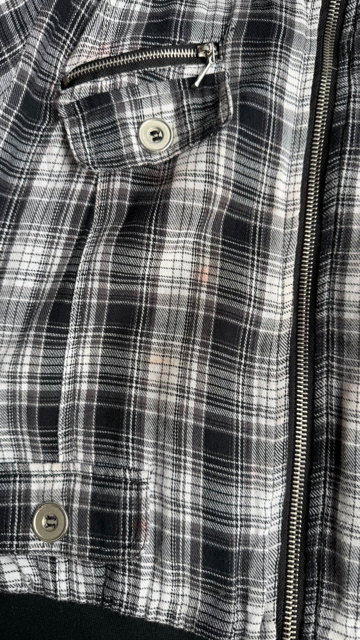 PLAID 1/2 SLEEVE JACKET