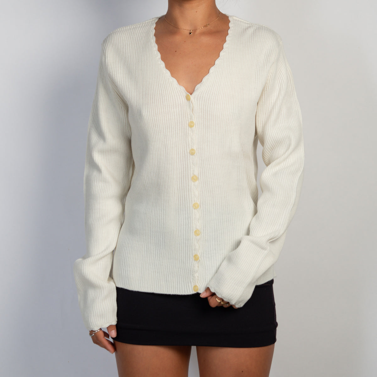 CREAM KNIT CARDIGAN