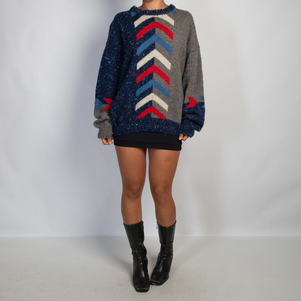 MARLE PATTERN KNIT SWEATER