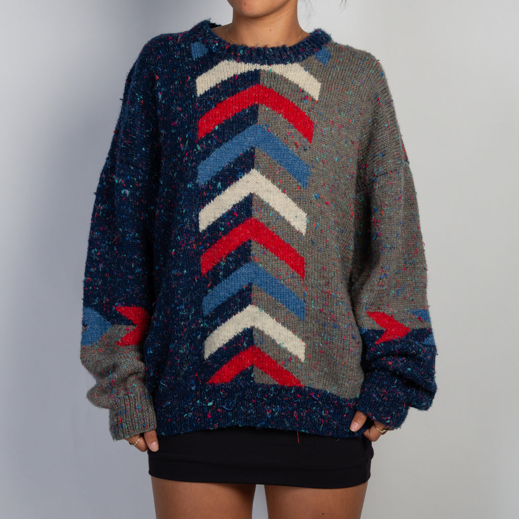 MARLE PATTERN KNIT SWEATER