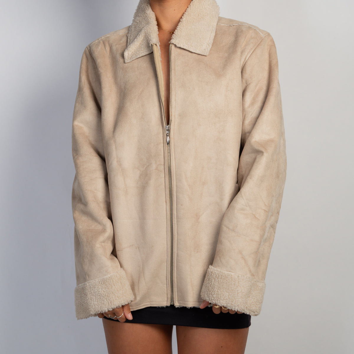 FAUX SUEDE JACKET
