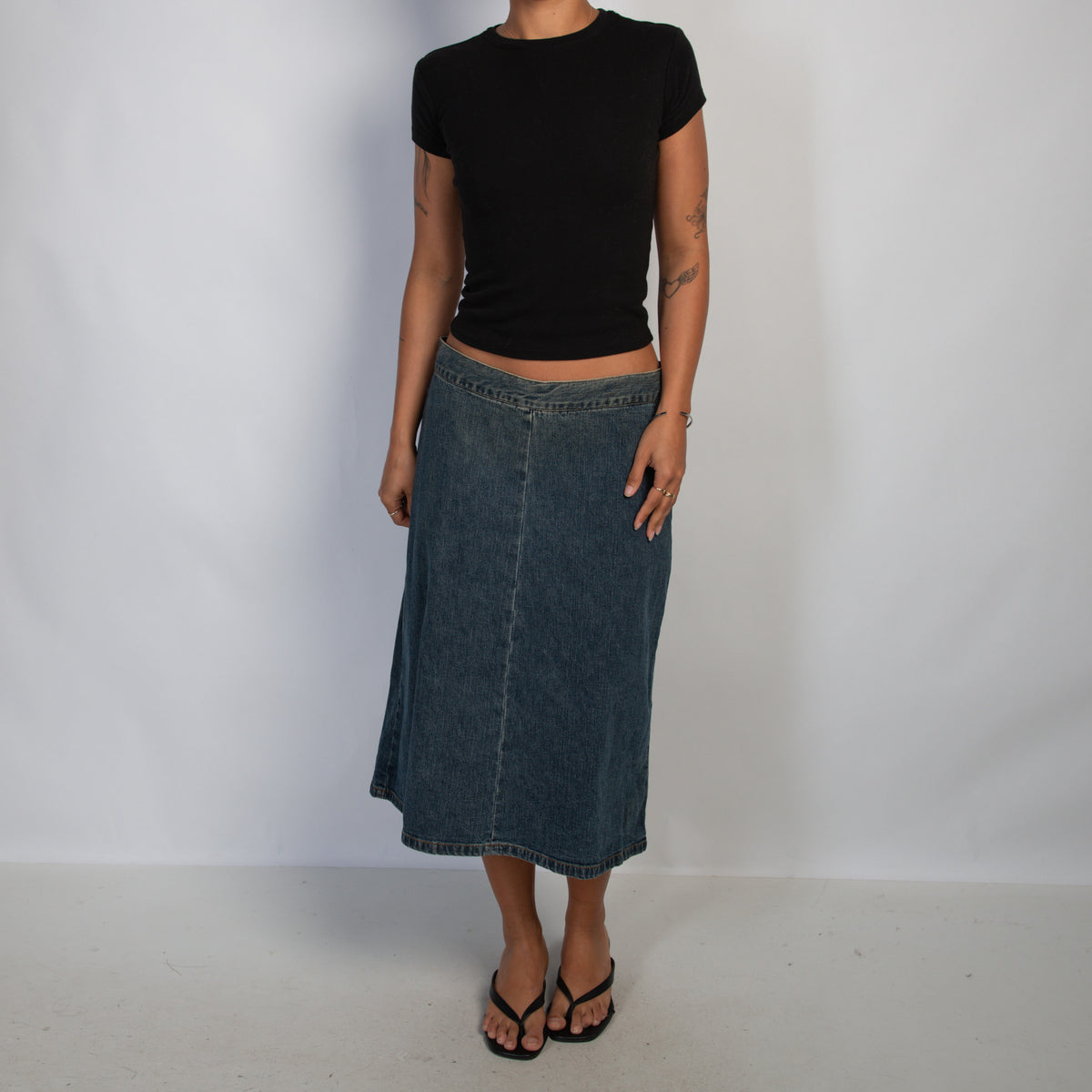 DENIM MIDI SKIRT