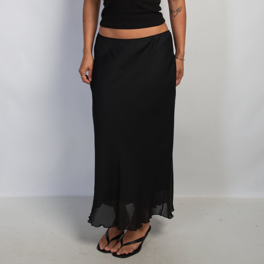 BLACK LONGLINE SKIRT