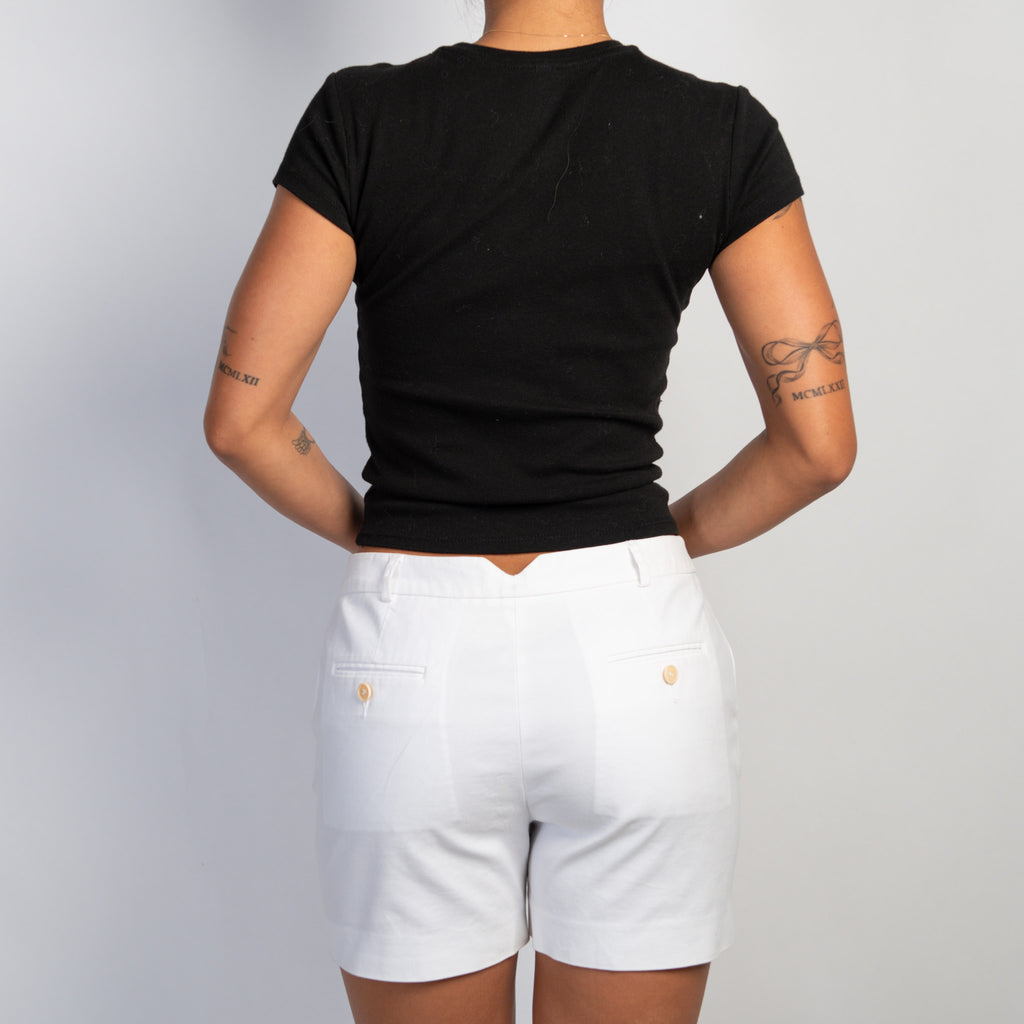 WHITE LONGLINE SHORTS
