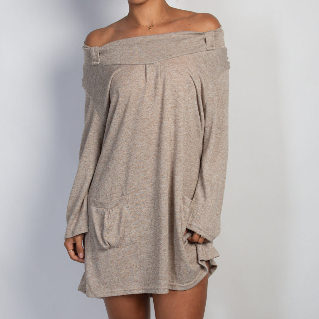BEIGE MARLE MINI DRESS