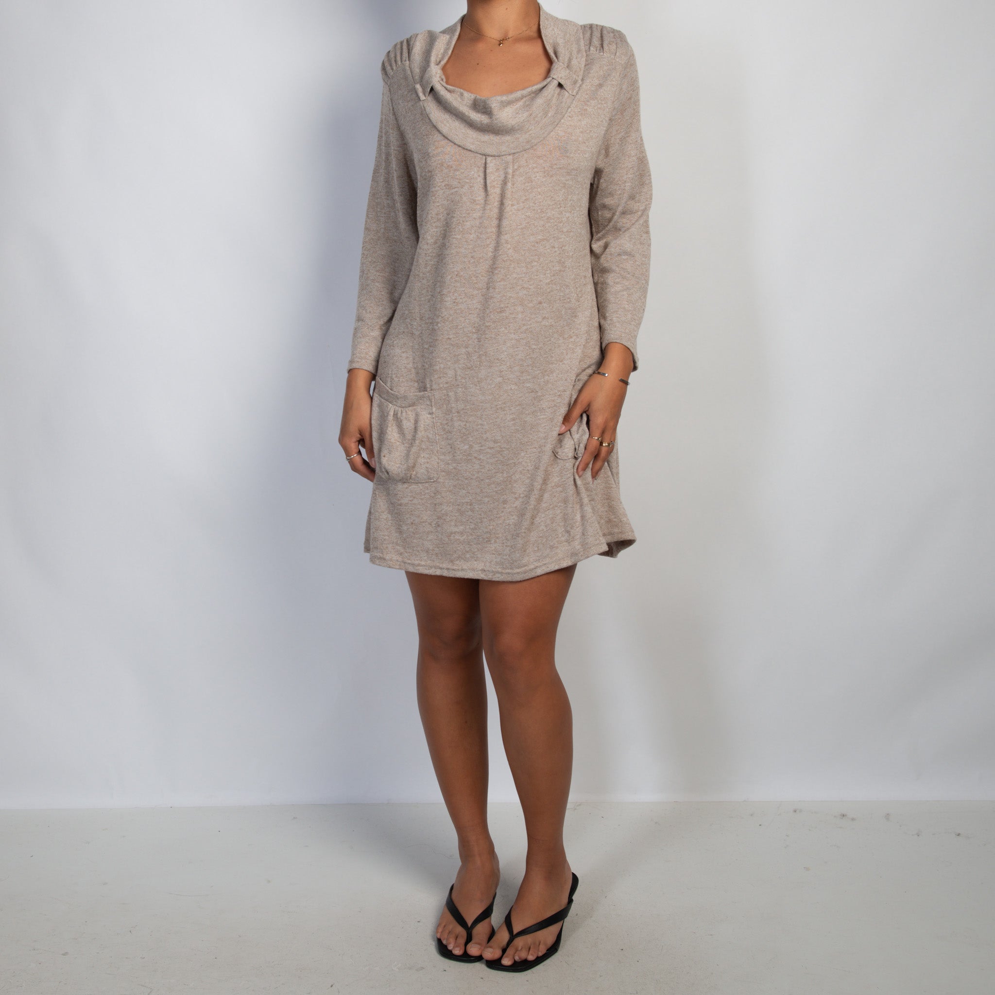 BEIGE MARLE MINI DRESS