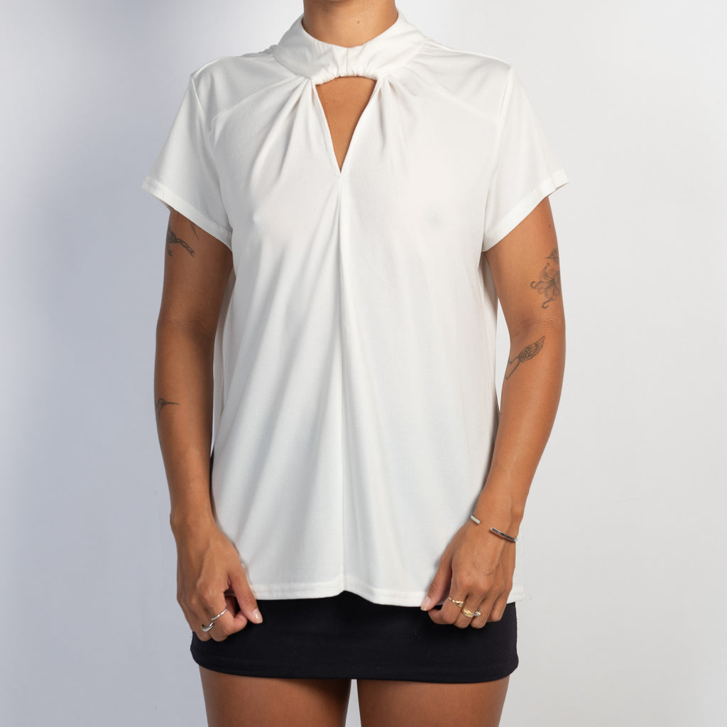 WHITE CUT OUT BLOUSE