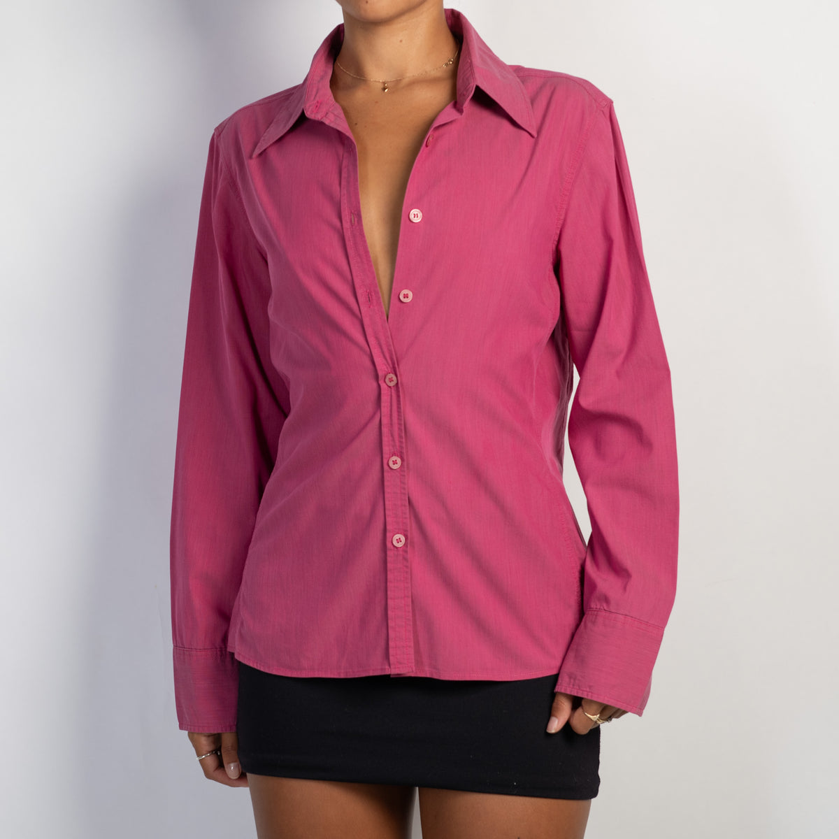 PINK BUTTON BLOUSE