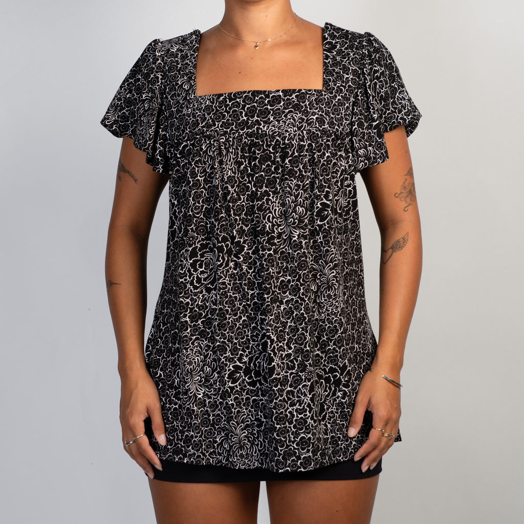 FLORAL BABYDOLL TOP