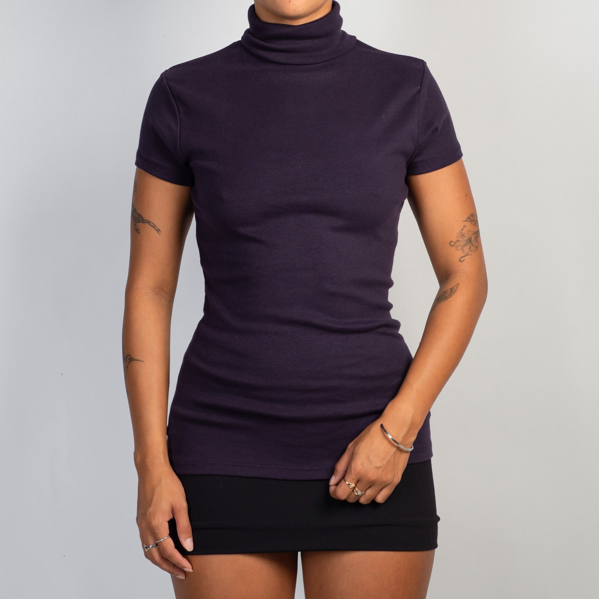 TURTLENECK SHORT SLEEVE TOP