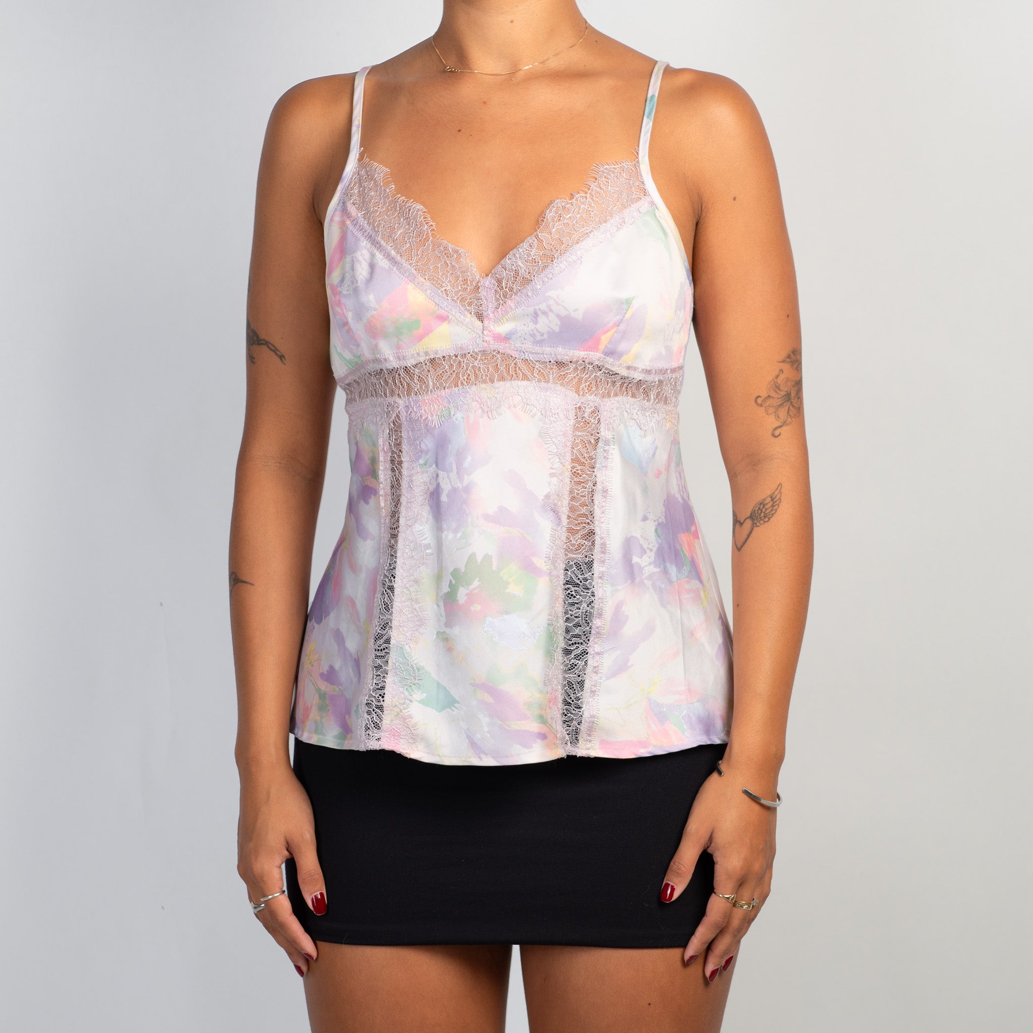 FLORAL SATIN CAMISOLE