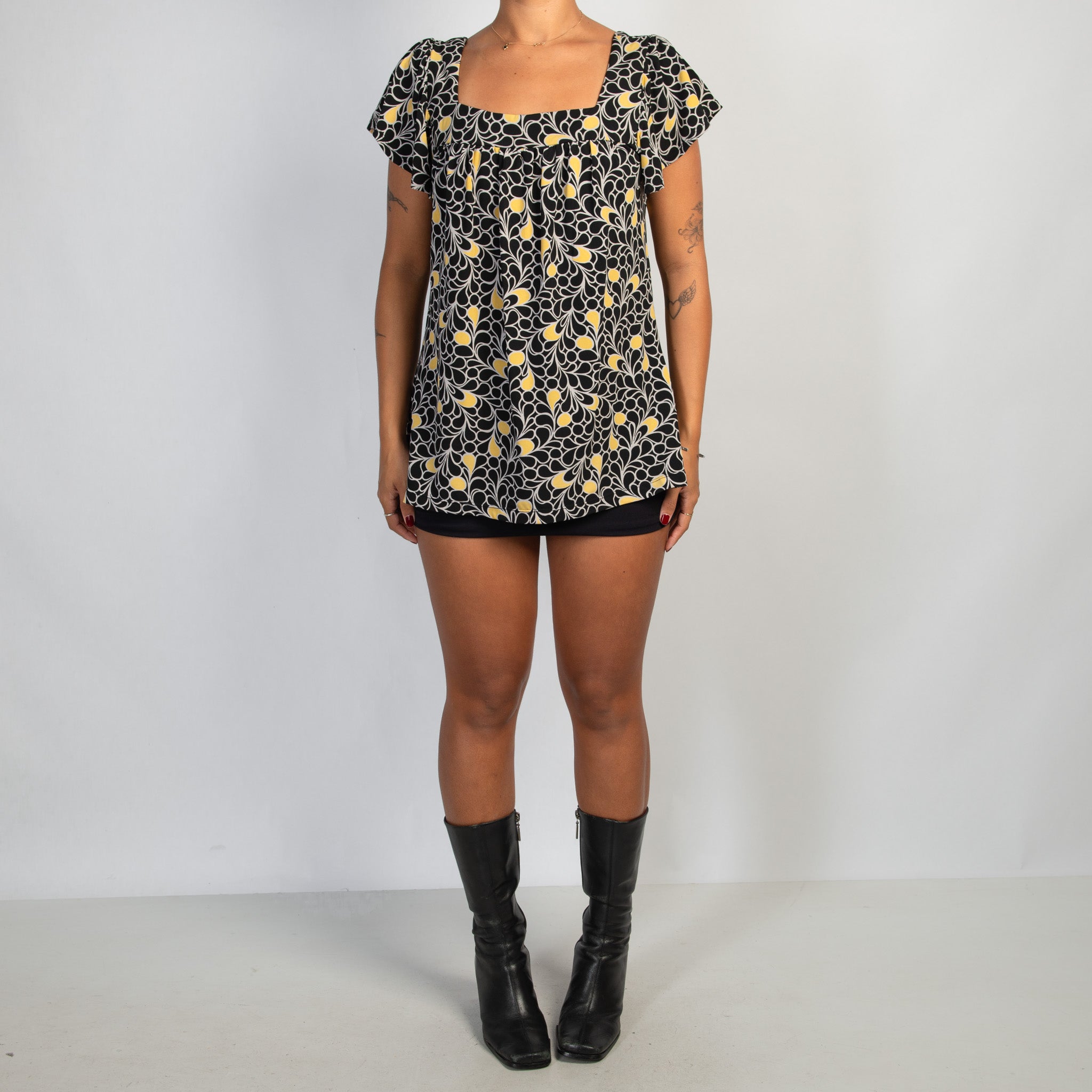 FLORAL BABYDOLL TOP