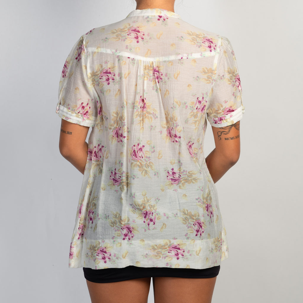 SHEER FLORAL BLOUSE