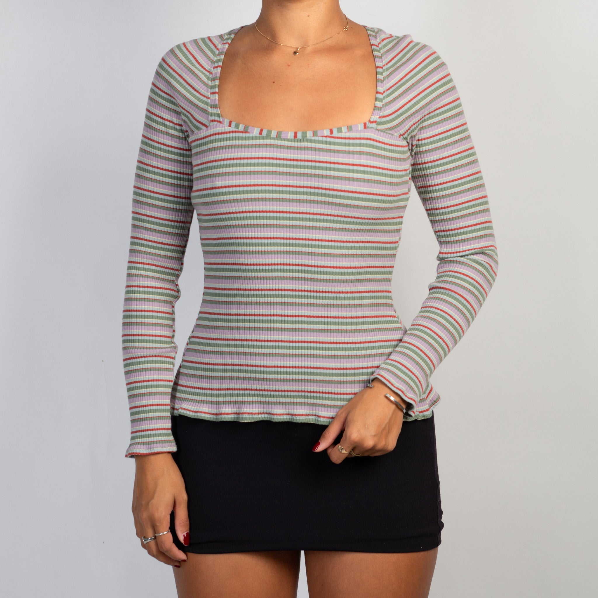 STRIPE LONG SLEEVE TOP