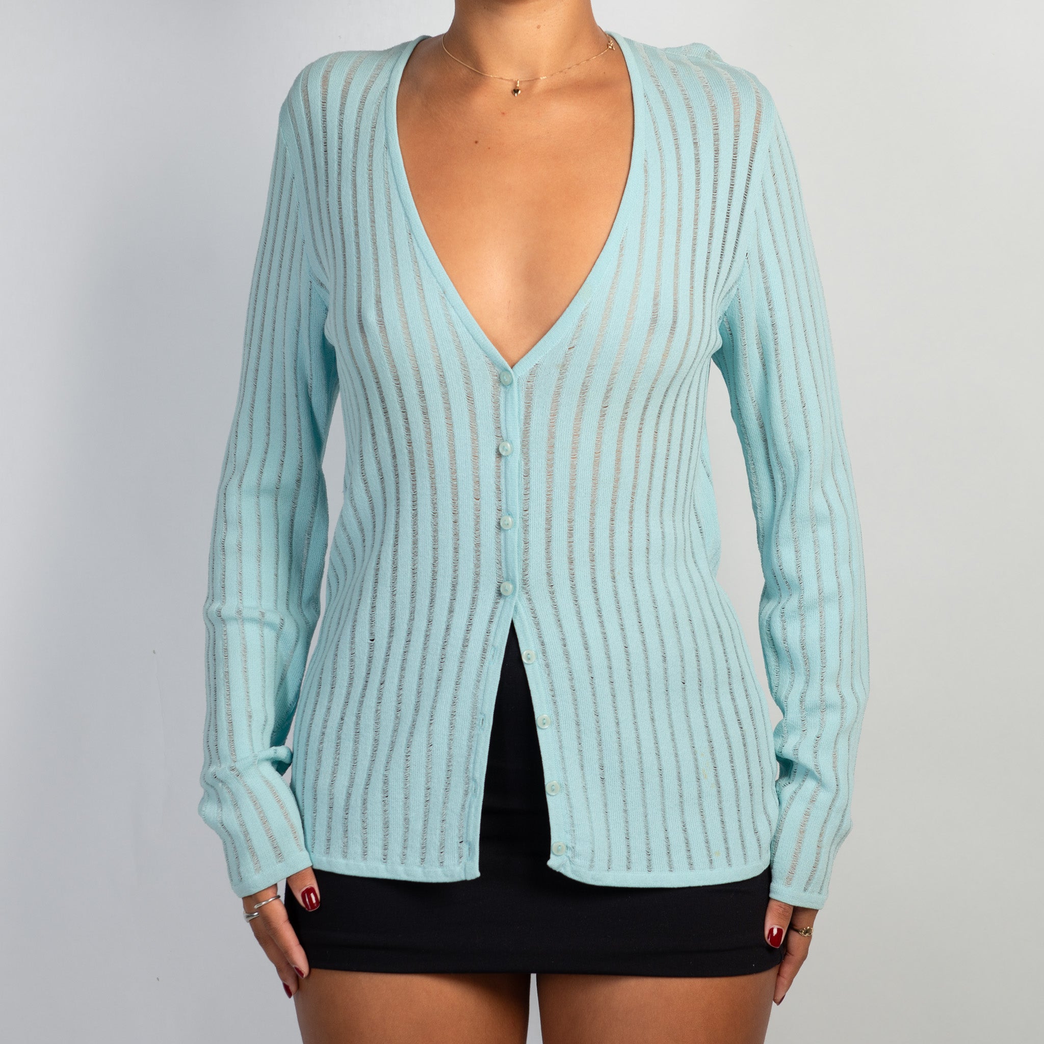 BLUE SHEER CARDIGAN