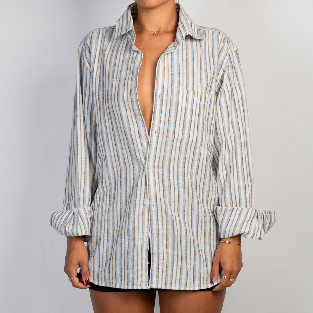 STRIPE COTTON BLOUSE
