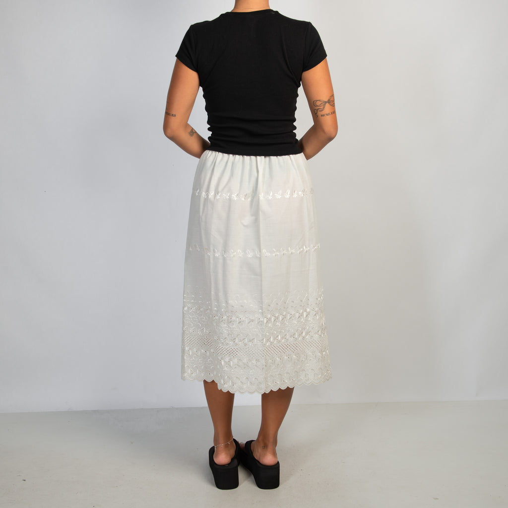 OFF WHITE BRODERIE SKIRT