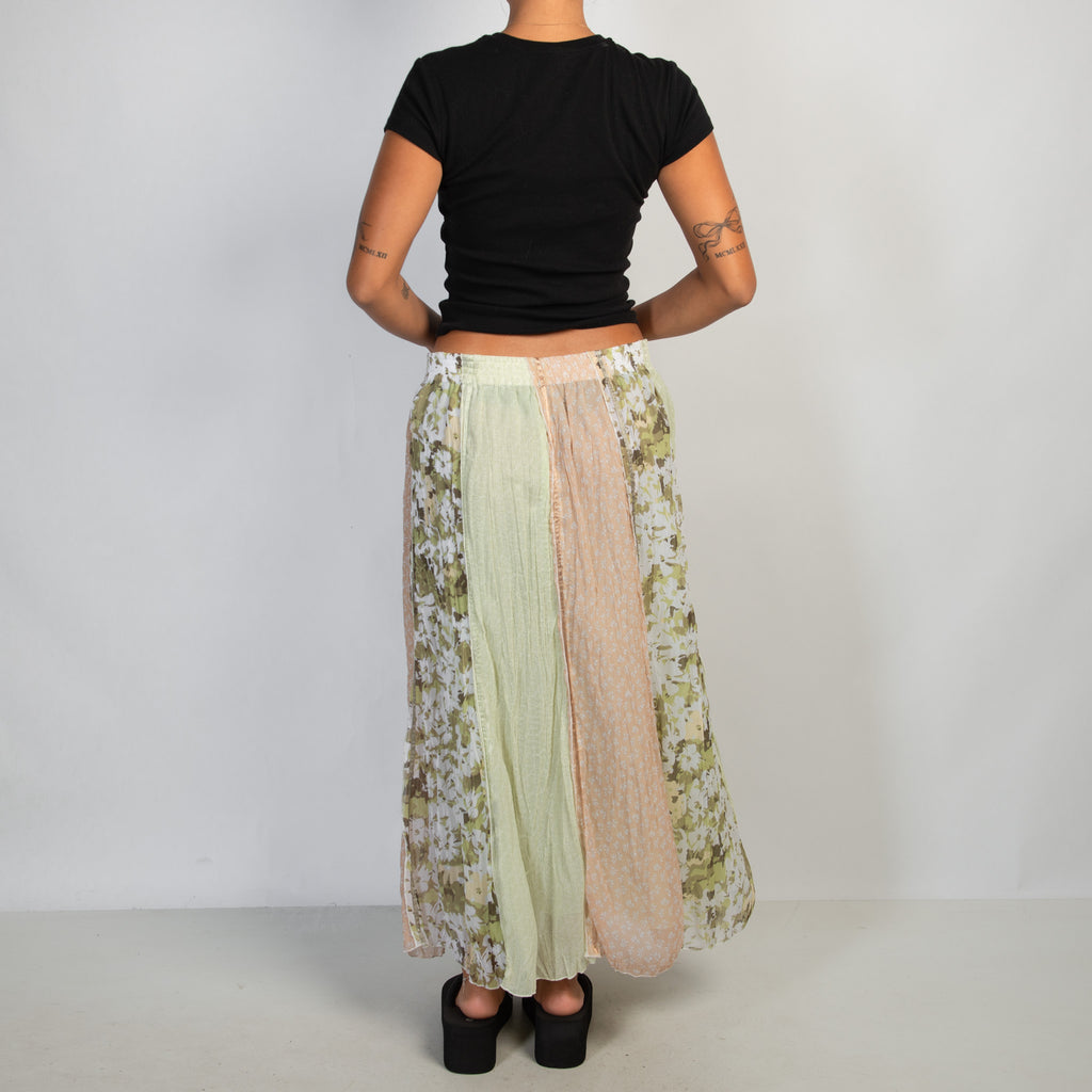 GREEN FLORAL SKIRT