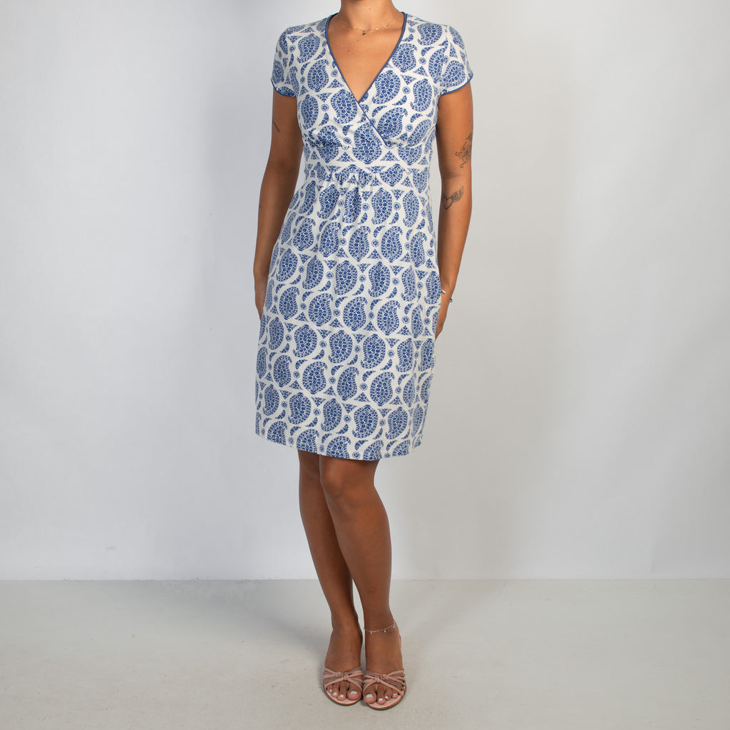 BLUE PAISLEY DRESS