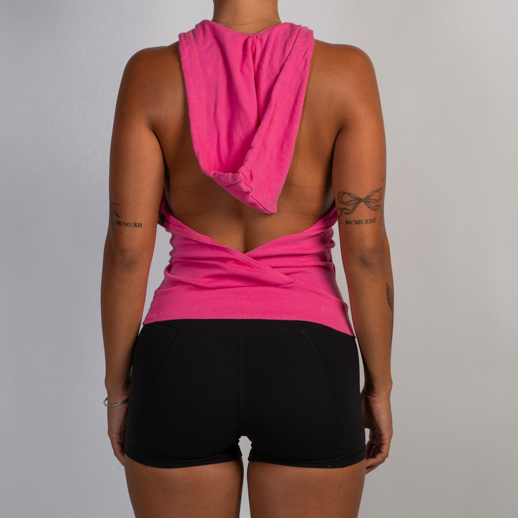 PINK ZIP HOOD TOP