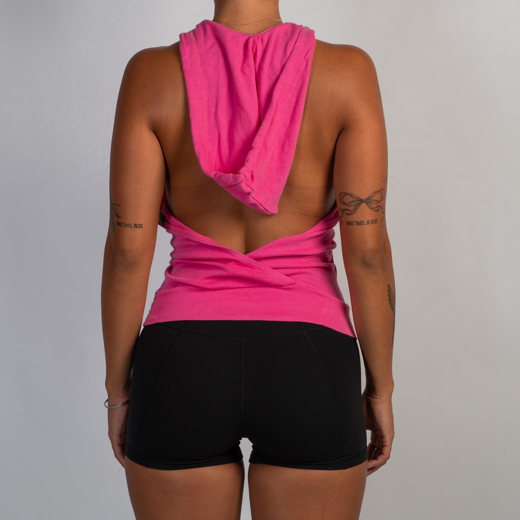 PINK ZIP HOOD TOP