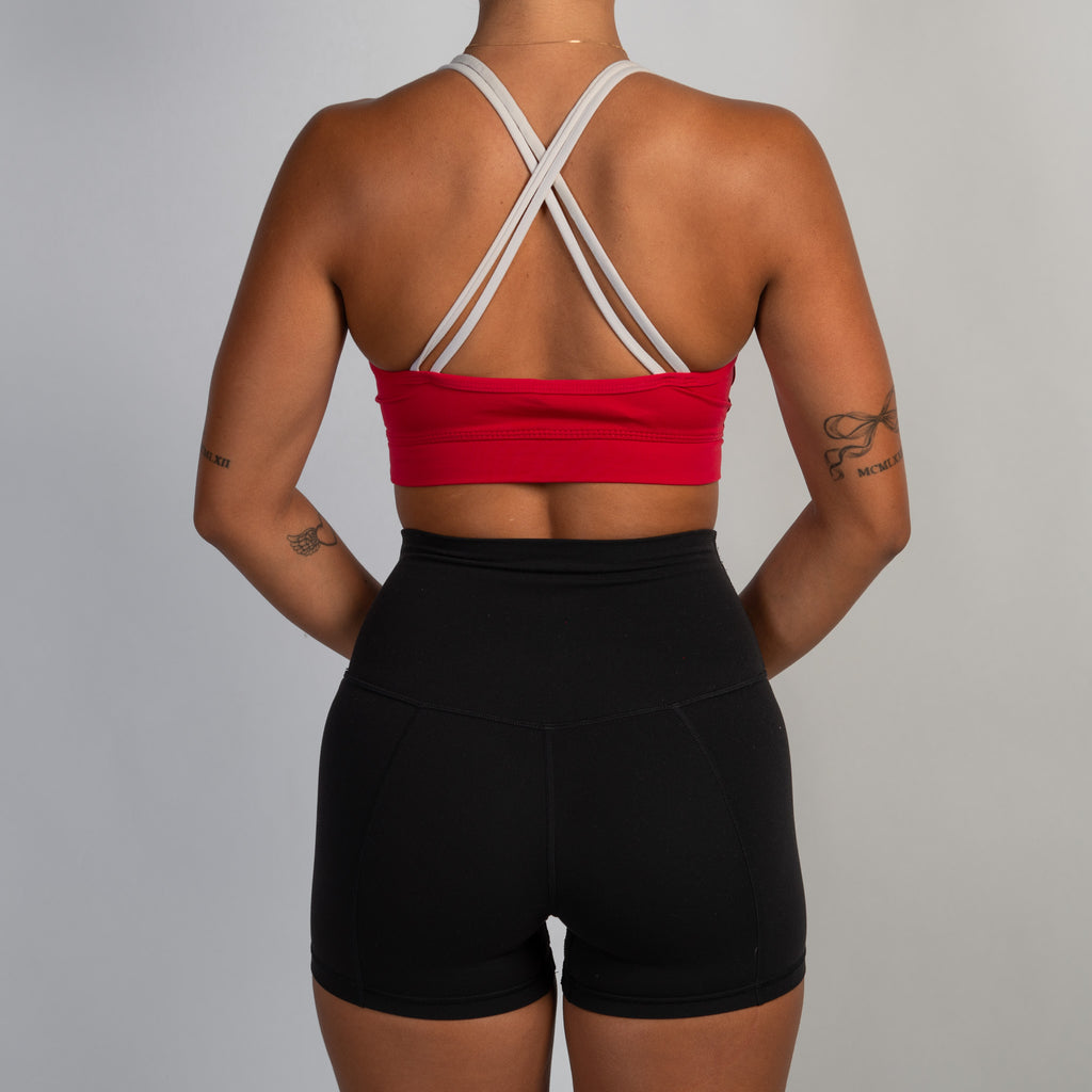 RED SPORTS BRA
