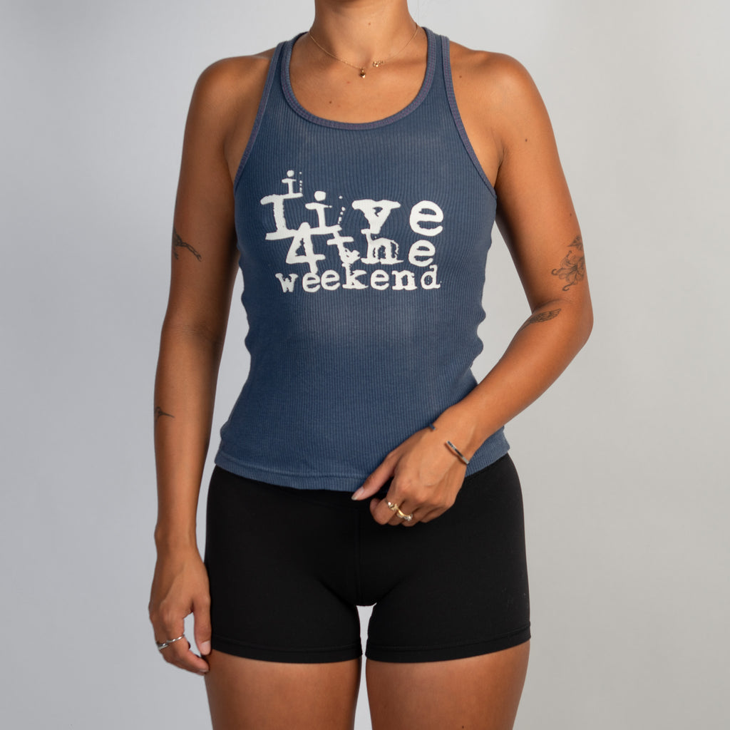 NAVY COTTON TANK TOP