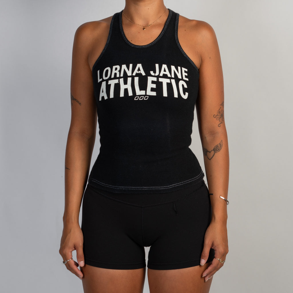 BLACK COTTON TANK TOP