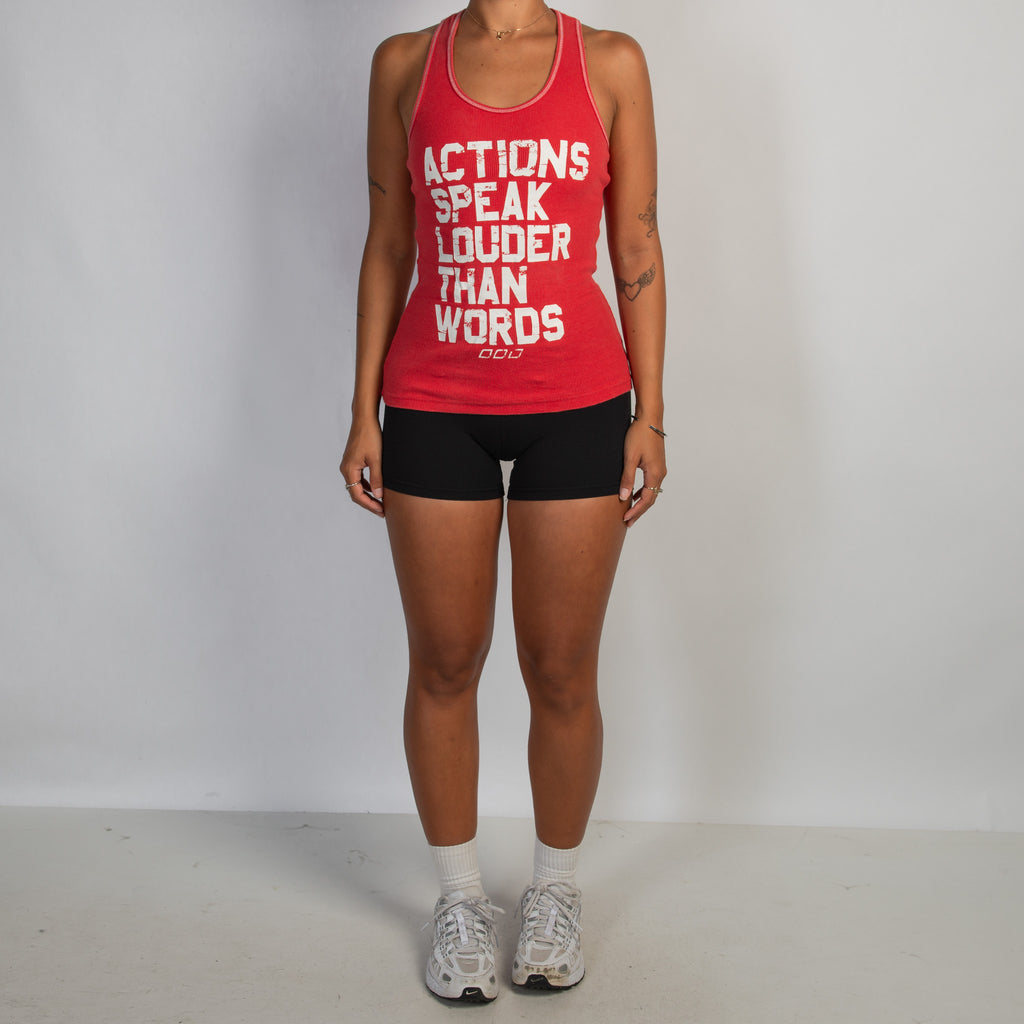 RED COTTON TANK TOP