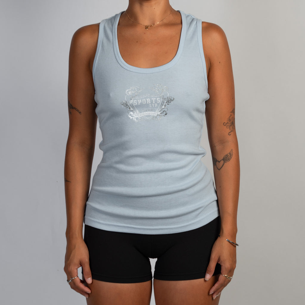 BLUE COTTON TANK TOP