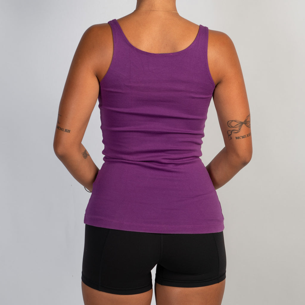 DEEP PURPLE COTTON TANK TOP