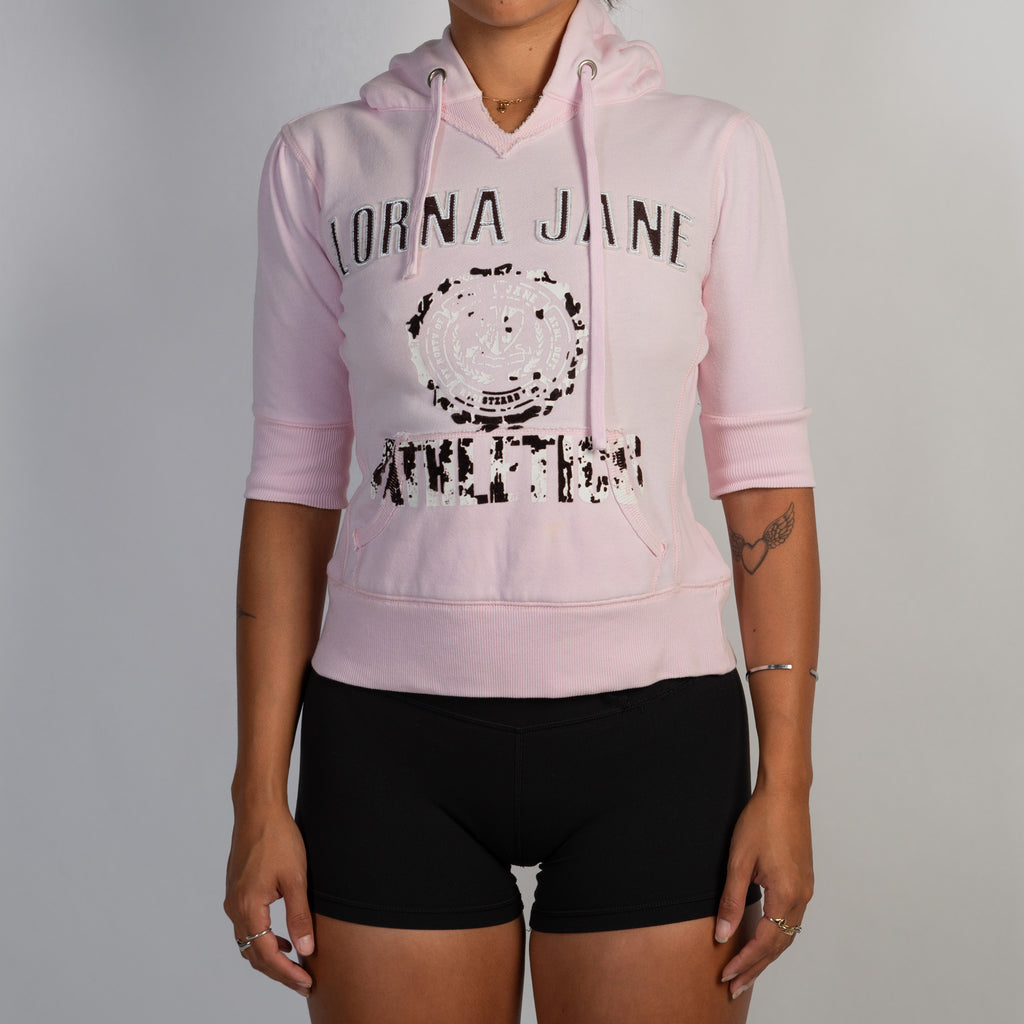 PINK 1/2 SLEEVE HOODIE