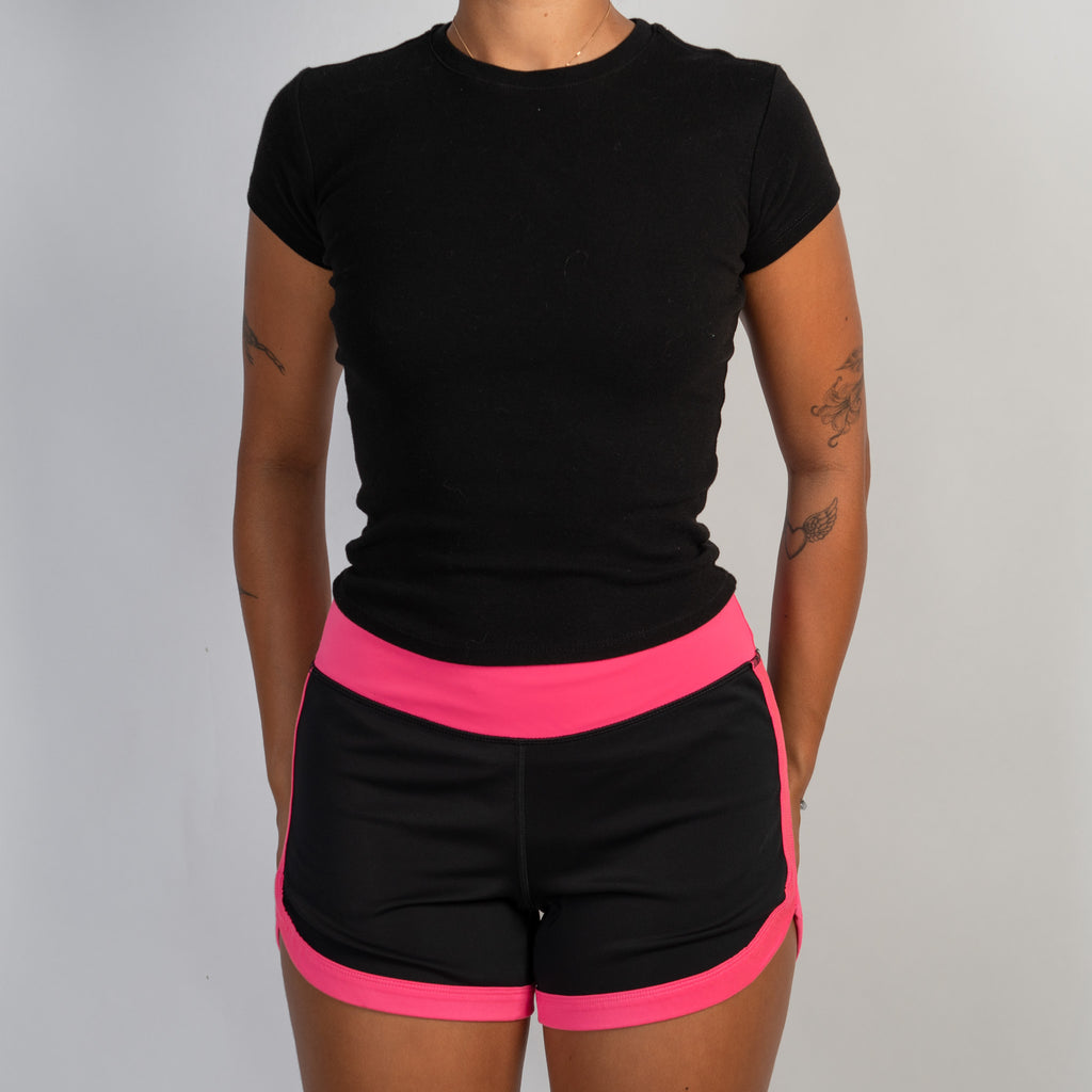 PINK TRIM BIKE SHORTS