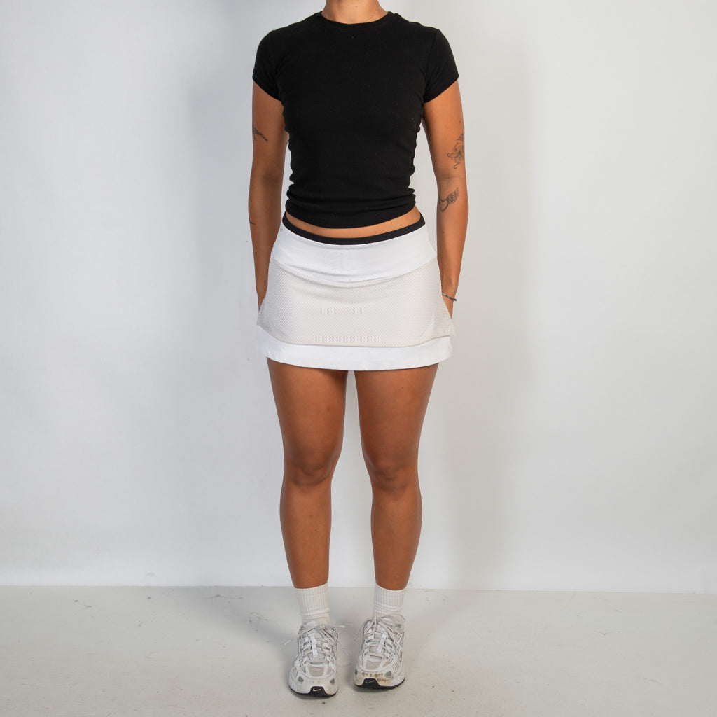 WHITE LAYERED SKORT