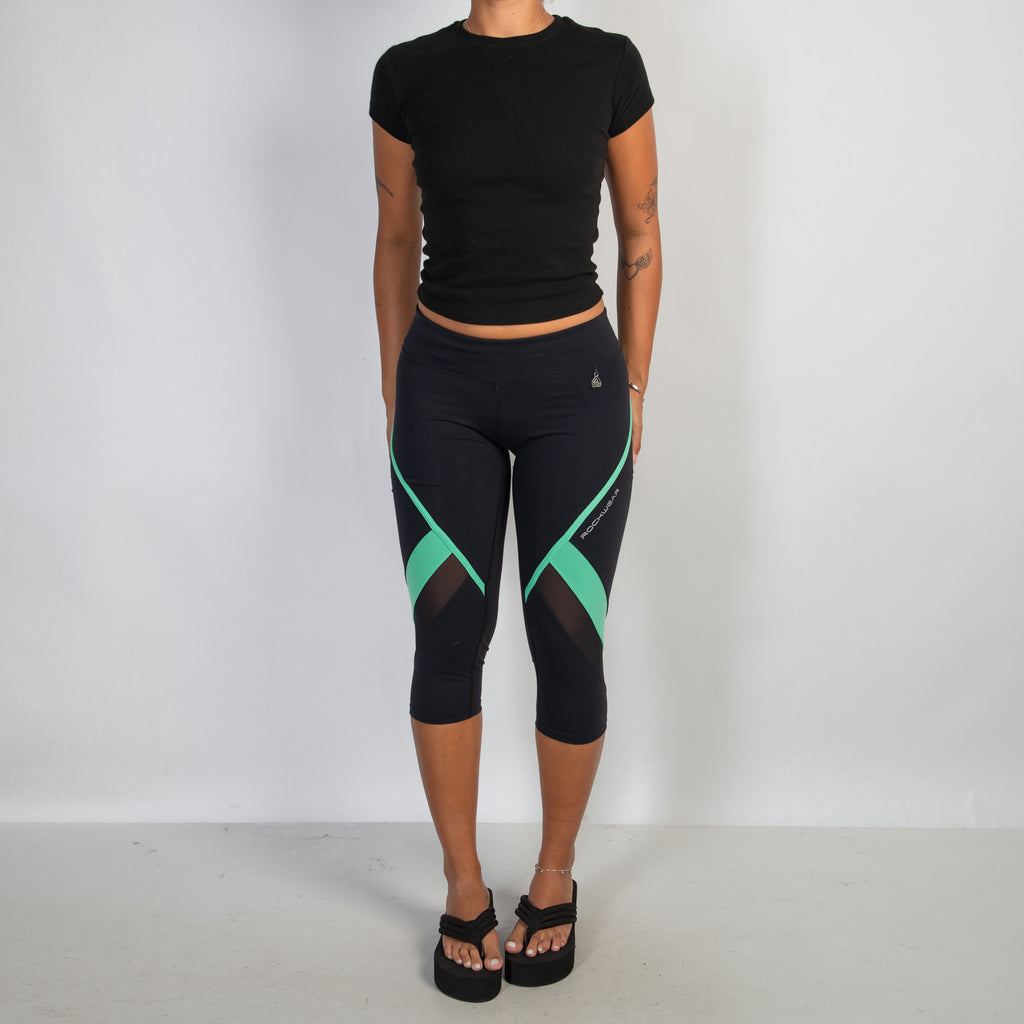 GREEN ACCENT CAPRI TIGHTS
